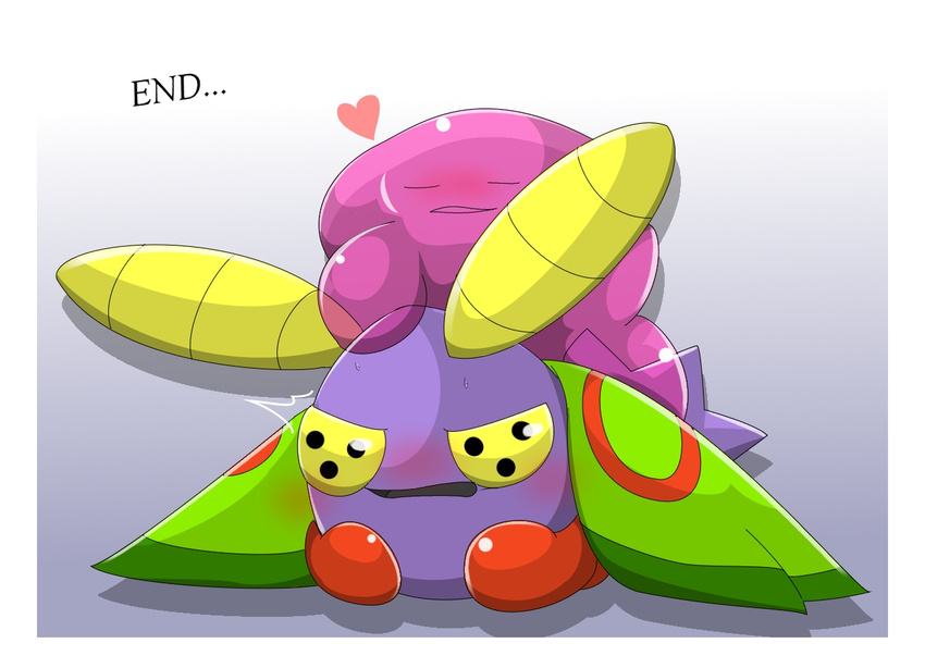 antennae arthropod blush ditto duo dustox eyes_closed female feral goo_creature insect insect_wings love male nintendo pok&eacute;mon pok&eacute;mon_(species) simple_background type video_games wings