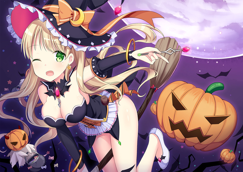 amemiya_ruki cleavage halloween tagme witch
