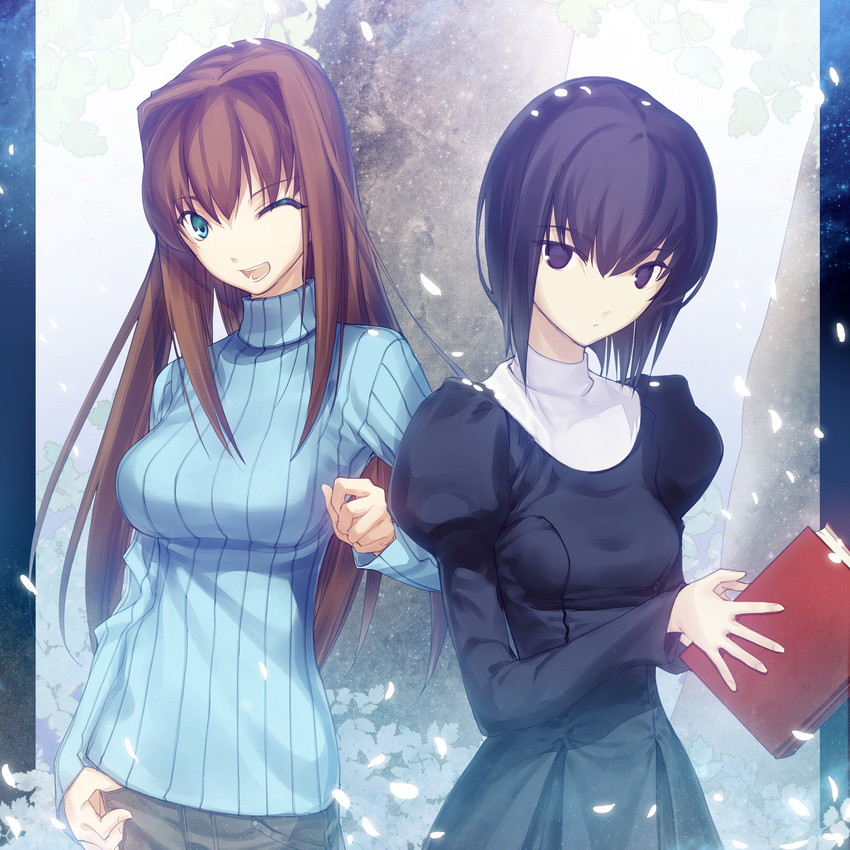 aikura_chihiro aozaki_aoko dress kuonji_alice mahou_tsukai_no_yoru sweater type-moon