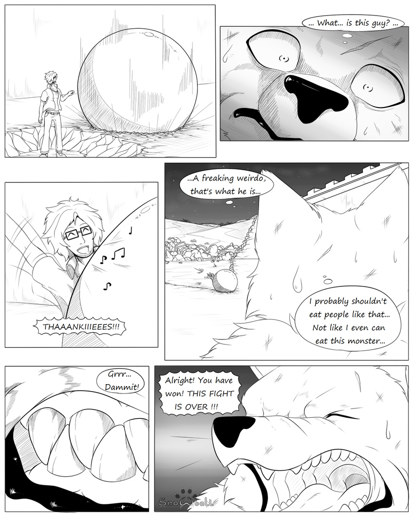 canine comic dialogue feral human macro male mammal open_mouth s2-freak text wolf