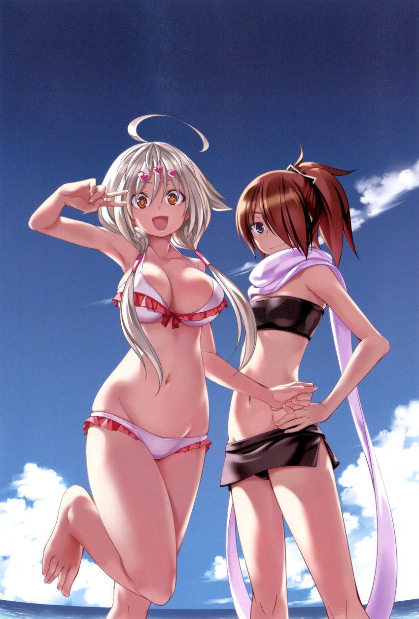 bikini cleavage nao_akinari screening swimsuits trinity_seven