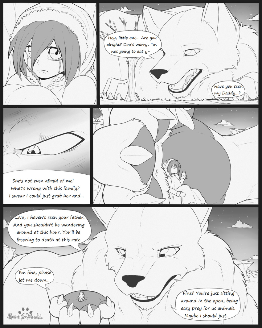 canine comic dialogue female feral human macro mammal s2-freak text wolf