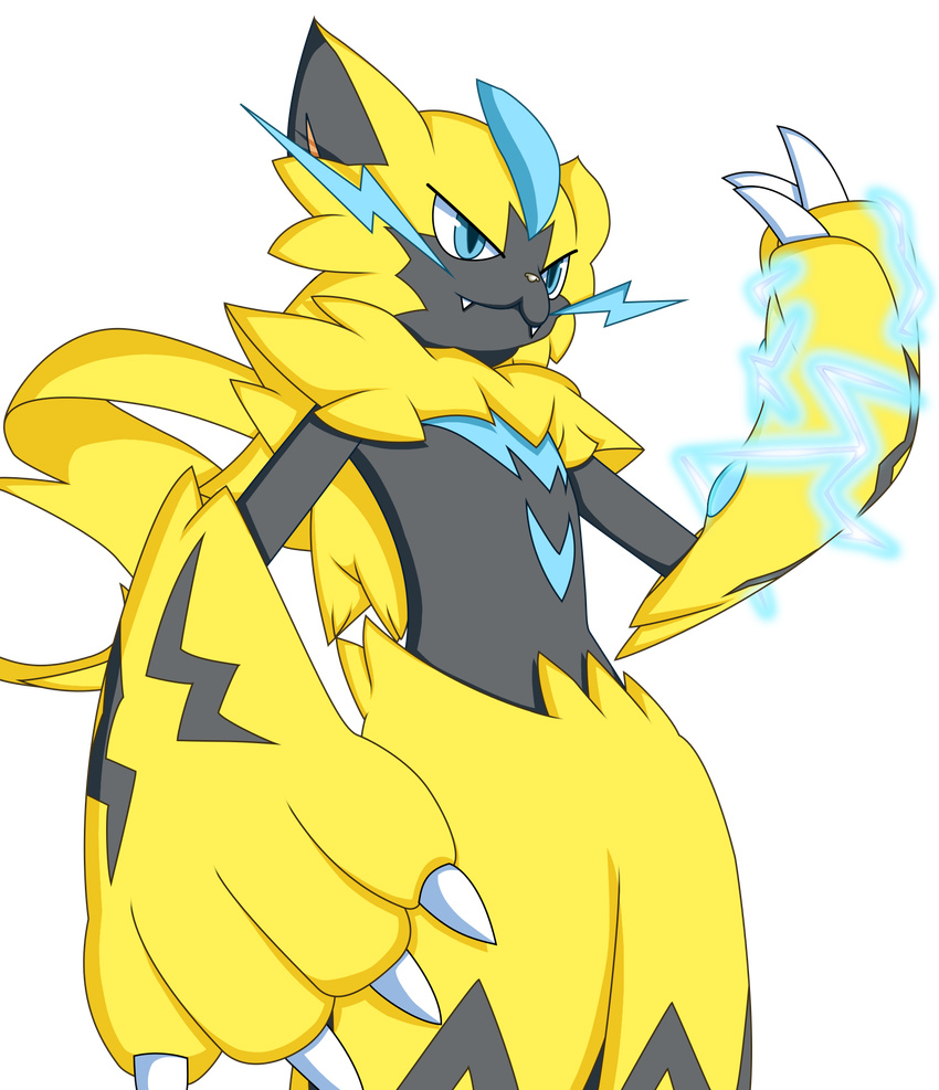 angeltf claws electricity fangs feline hi_res mammal nintendo pok&eacute;mon video_games zeraora