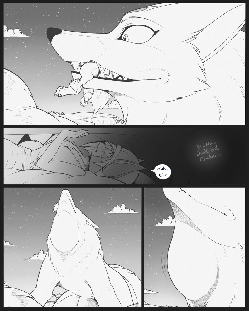 canine comic female feral fox macro male mammal s2-freak sibling text vore