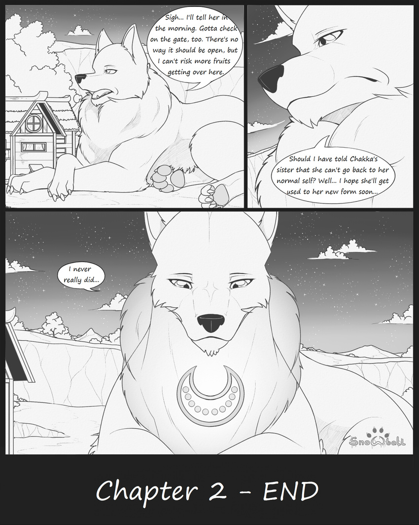 canine comic dialogue feral macro male mammal monochrome s2-freak wolf