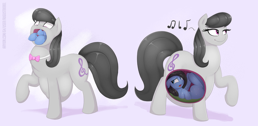 augustbebel equine friendship_is_magic horse internal mammal my_little_pony octavia_(mlp) oral_vore pony simple_background vore