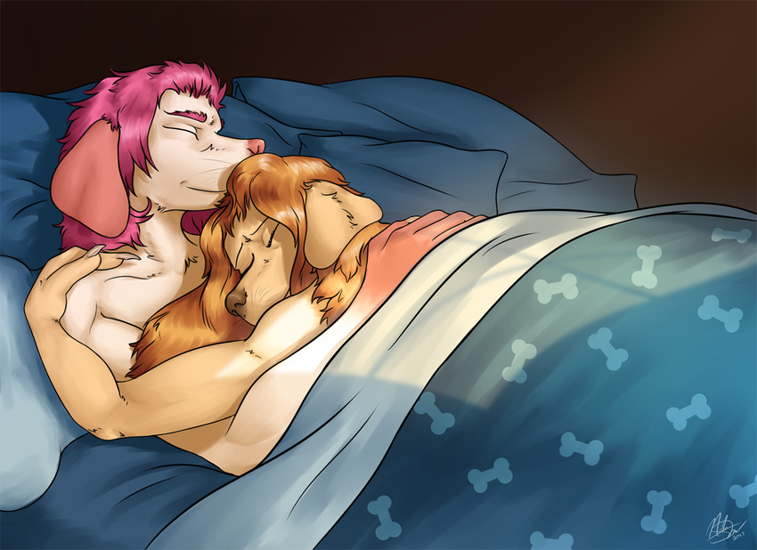 bed canine convenient_censorship couple_(disambiguation) cuddling embrace female hair hug hybrid invalid_tag male male/female mammal minkmen_(one_piece) nude one_piece orange_hair pink_hair roden_(rodenbeard) rodenbeard rodent sleeping wanda_(one_piece) whiskers