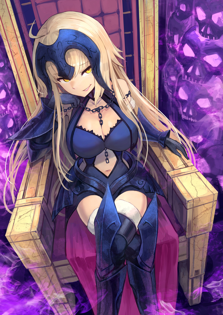 armor cleavage fate/grand_order jeanne_alter sawawse thighhighs