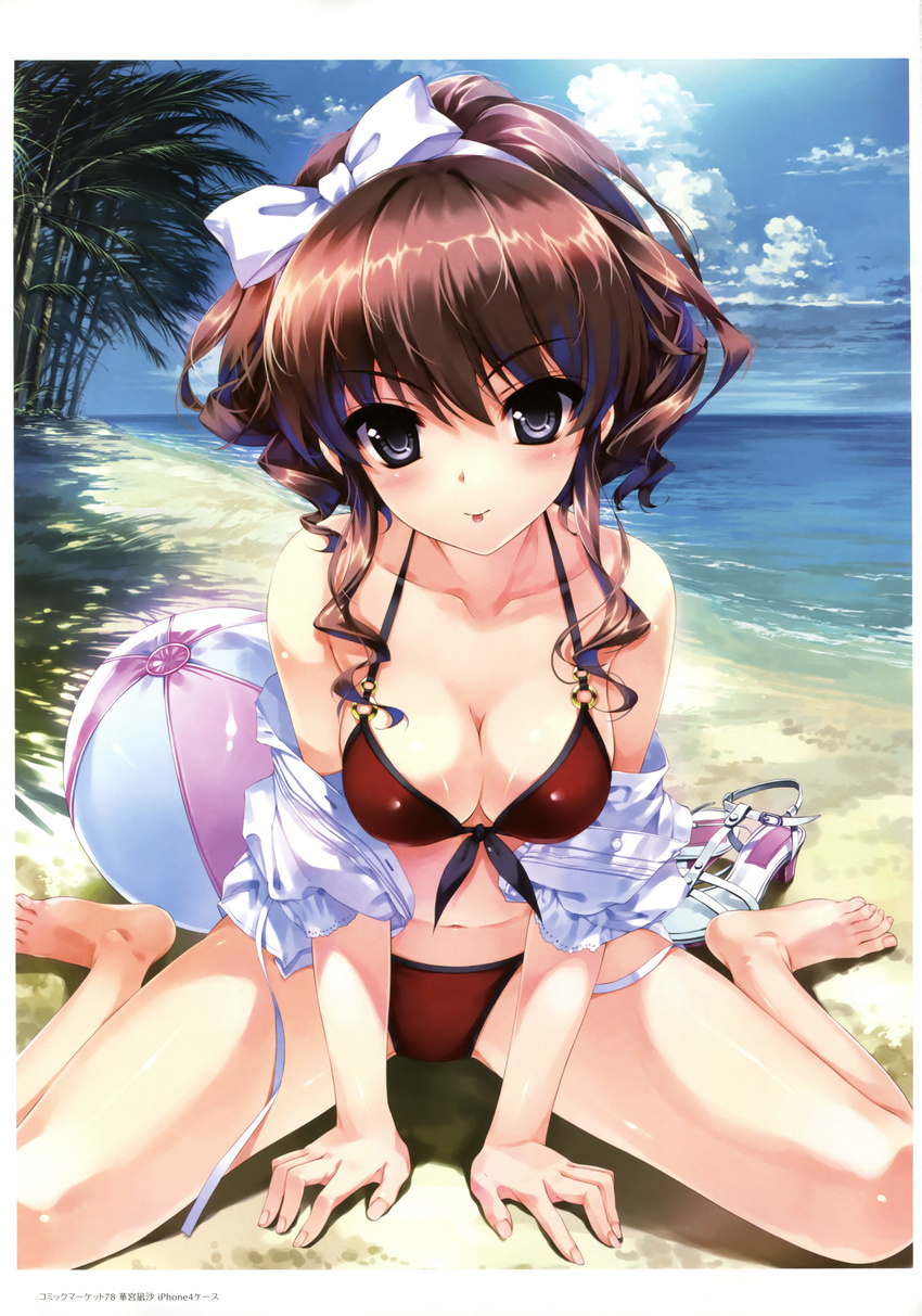 bikini cleavage hanamiya_nagisa kuroya_shinobu open_shirt swimsuits trumple ushinawareta_mirai_wo_motomete