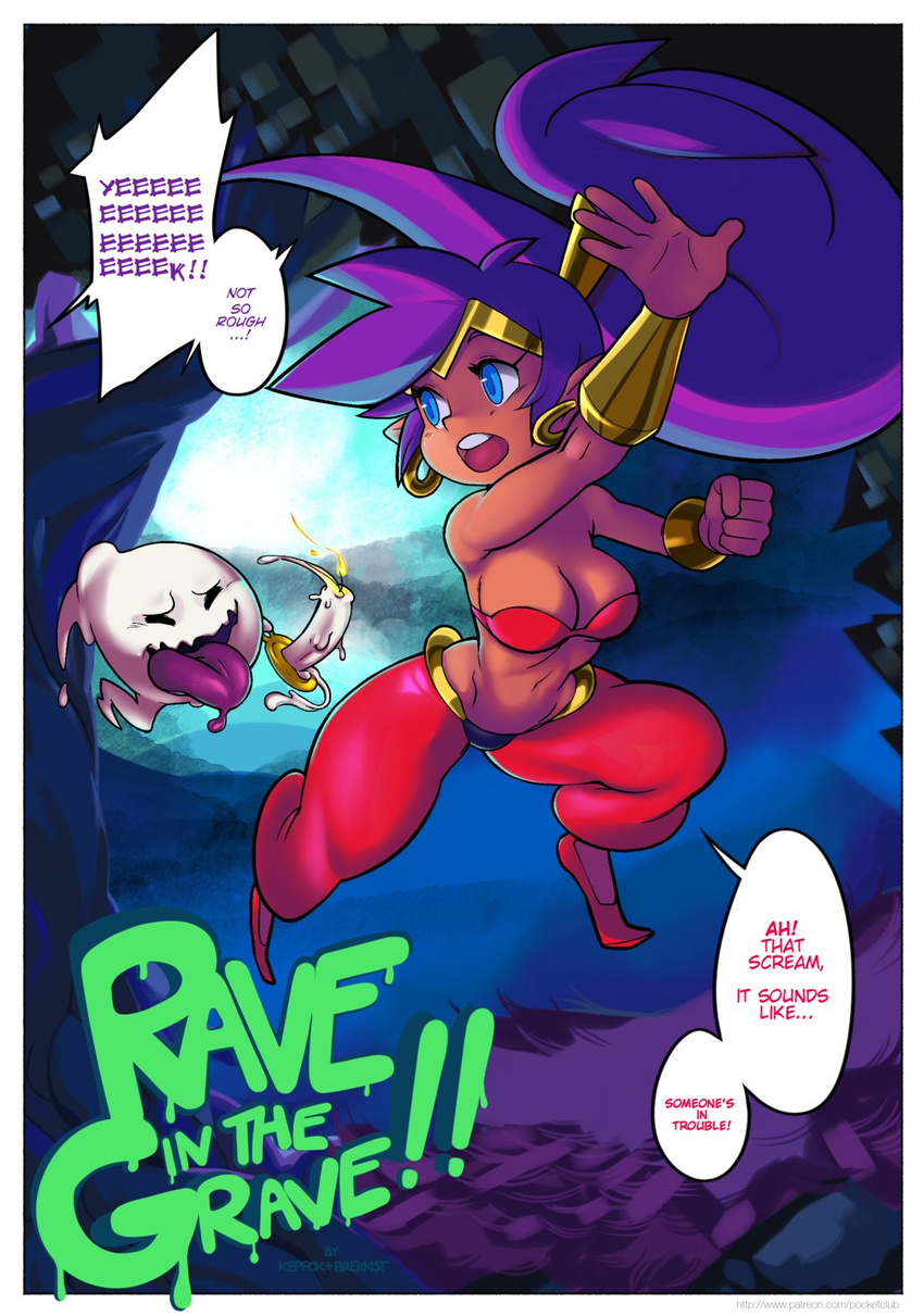 blue_eyes dark_skin green_skin purple_hair rottytops shantae shantae_(character) shantae_(series) zombie