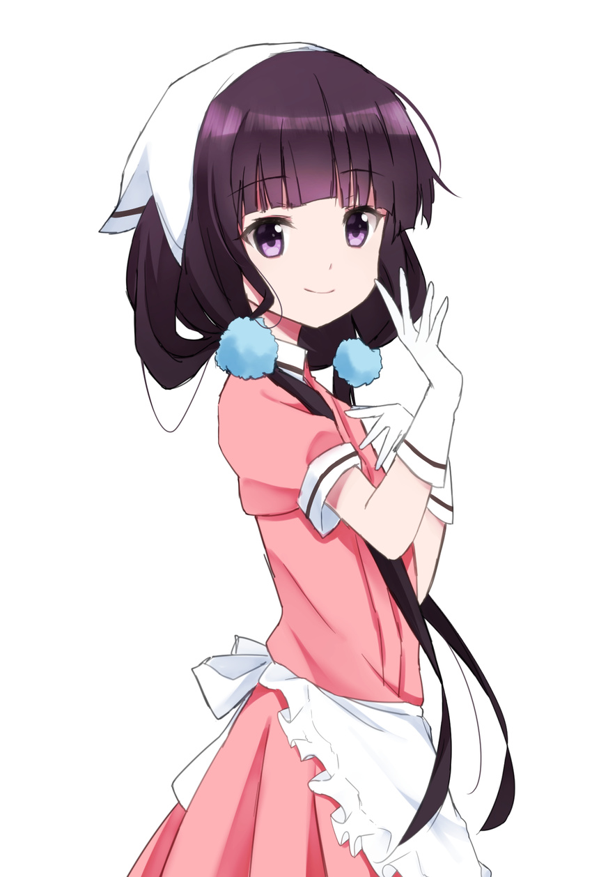 bandanna black_hair blend_s blush dress gloves long_hair sakuranomiya_maika smile twintails violet_eyes