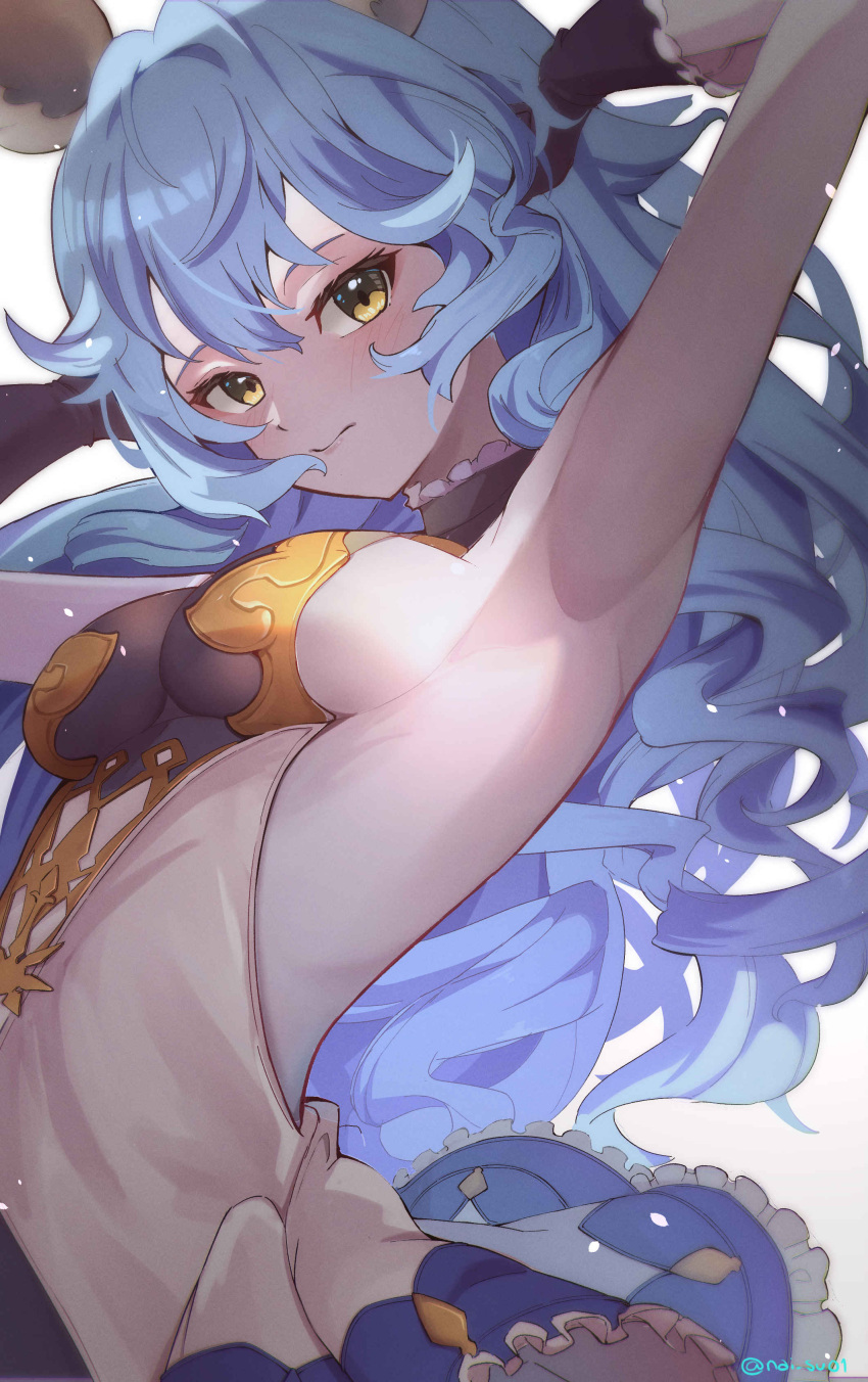 1girl absurdres animal_ears armpits breasts erune ferry_(granblue_fantasy) granblue_fantasy highres long_hair naisu_(nai_su01) sideboob sleeveless