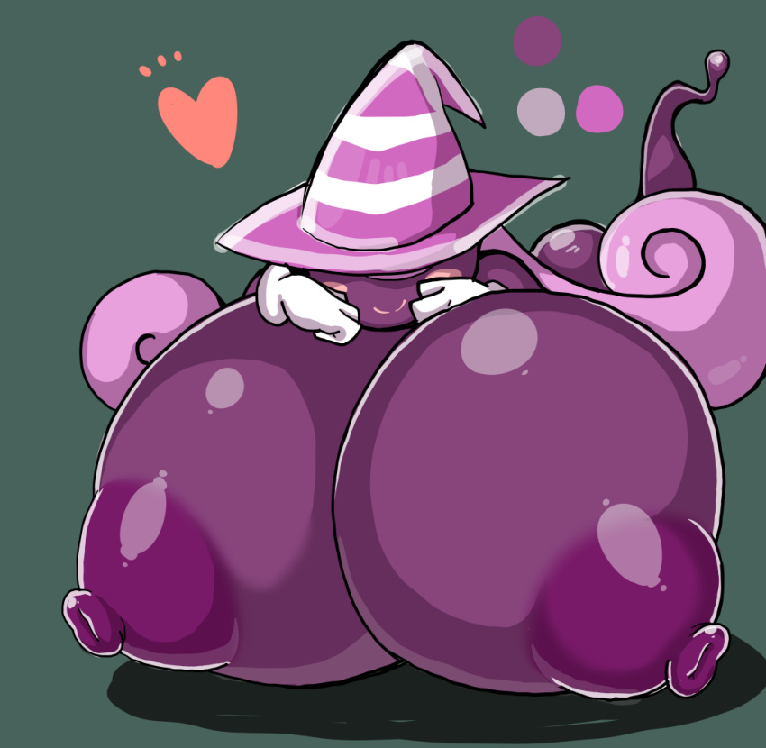 big_breasts breasts clothing female ghost gloves hair handwear hat headgear headwear heart_symbol huge_breasts hyper hyper_breasts long_hair mario_bros mostly_nude nintendo not_furry paper_mario petronoise purple_body shadow_siren simple_background smile solo spirit vivian_(mario)