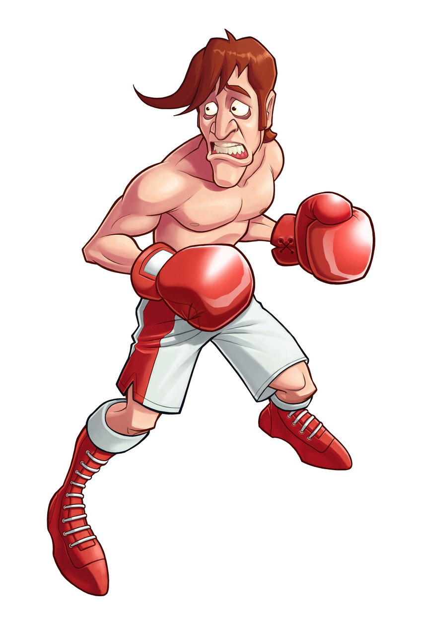 absurdres boxing boxing_gloves boxing_shorts glass_joe highres male_focus official_art punch-out!! shorts solo