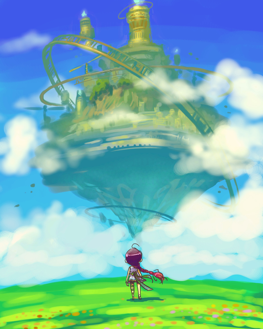 braid city cloud day fantasy floating_island highres landscape original scenery sky solo yelansu