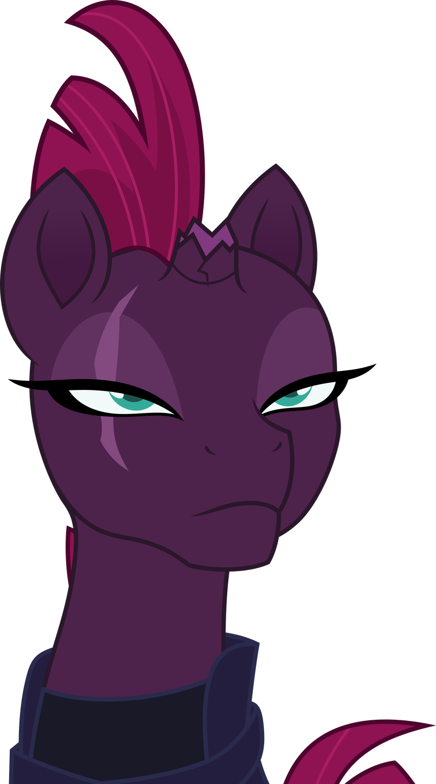 2017 alpha_channel blue_eyes bored broken_horn dashiesparkle equine eye_scar female horn mammal my_little_pony my_little_pony_the_movie portrait reaction_image scar solo tempest_shadow_(mlp) unicorn vector