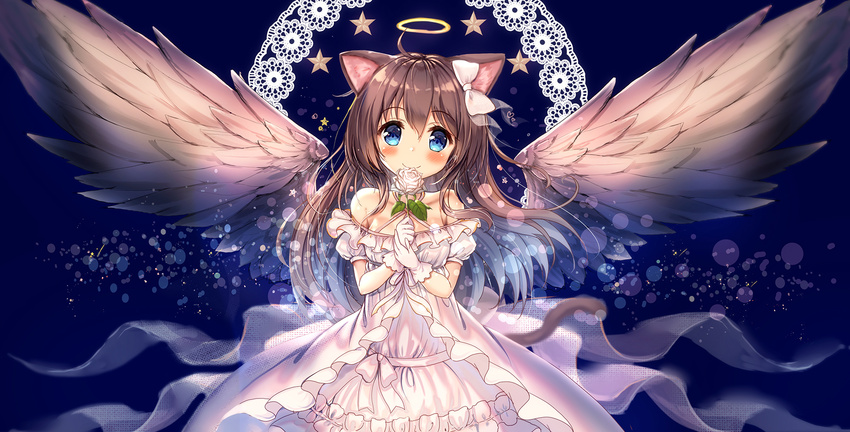 akabane animal_ears dress tail wings