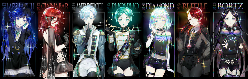 antarcticite bort cinnabar diamond_(houseki_no_kuni) ekita_xuan houseki_no_kuni rutile tagme_(character)