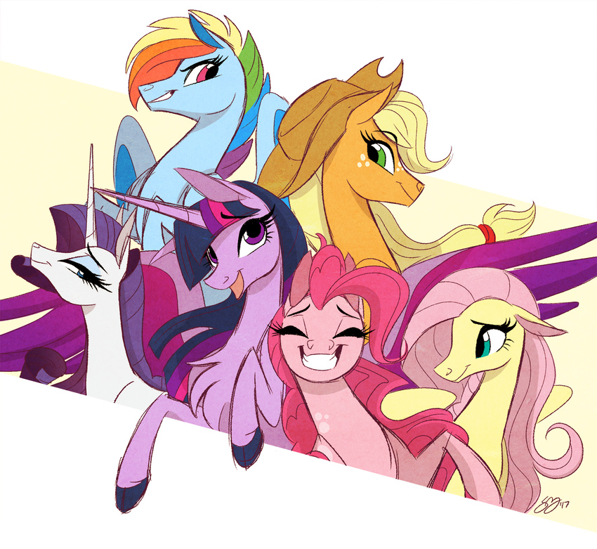 applejack_(mlp) equine famosity female fluttershy_(mlp) freckles friendship_is_magic group horn horse mammal my_little_pony pegasus pinkie_pie_(mlp) pony probablyfakeblonde rainbow_dash_(mlp) rarity_(mlp) twilight_sparkle_(mlp) winged_unicorn wings