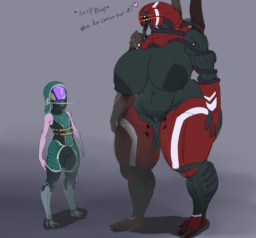 &lt;3 alien big_breasts bleachedleaves breasts english_text female geth geth_prime huge_breasts humanoid larger_female machine male mass_effect nipples not_furry pussy pussy_juice quarian robot size_difference smaller_male text video_games