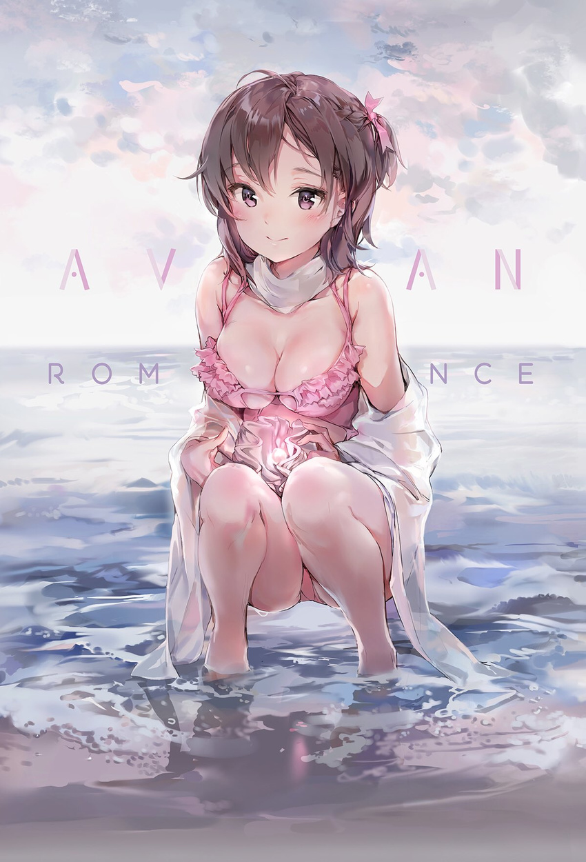 anmi bikini cleavage open_shirt sketch swimsuits wet