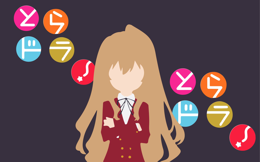 aisaka_taiga brown_hair logo long_hair palmtop_tiger seifuku toradora vector