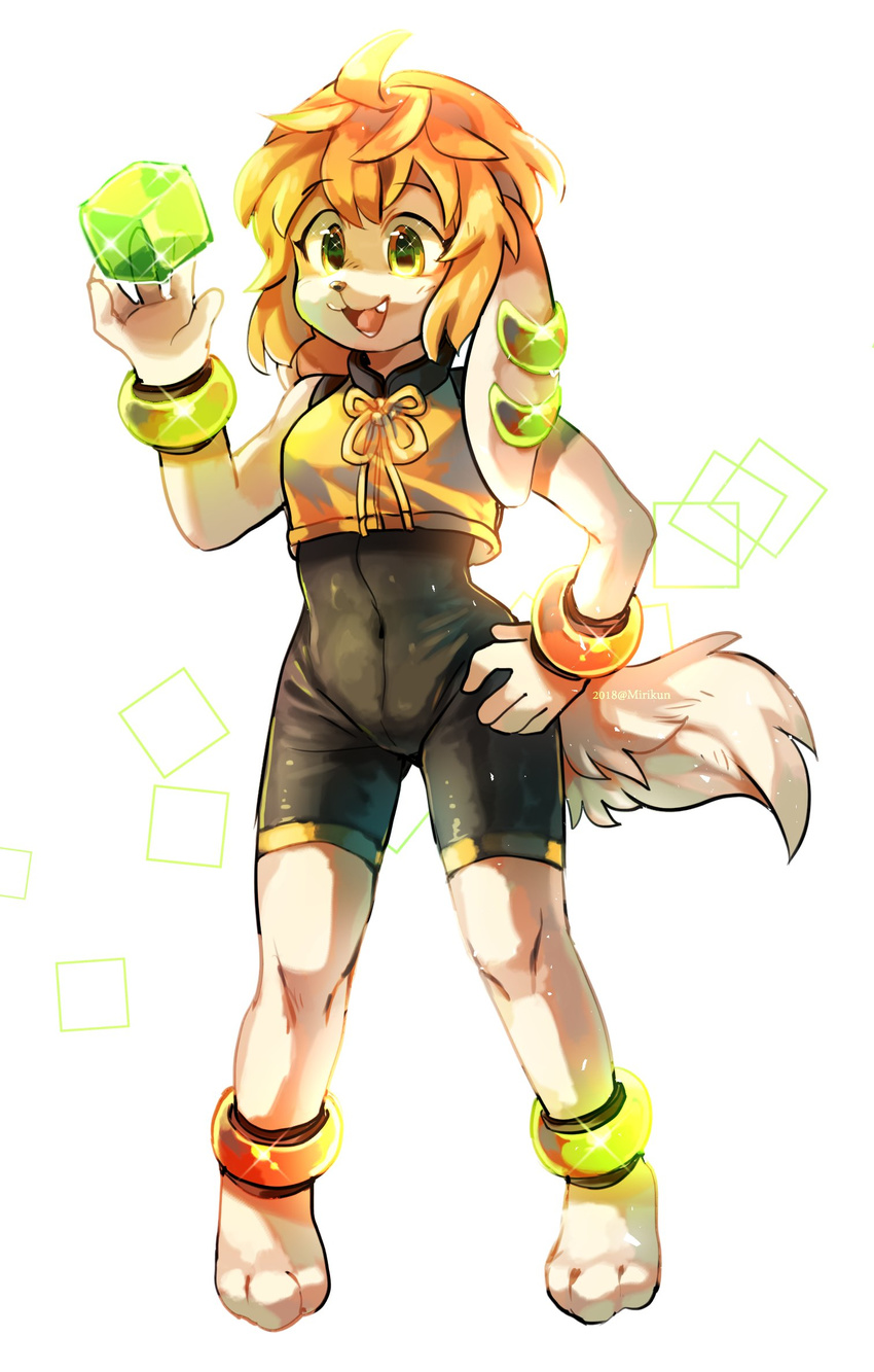 2018 anthro barefoot basset_hound canine clothed clothing dog female freedom_planet freedom_planet_2 mammal milla_basset miri simple_background solo video_games watermark white_background