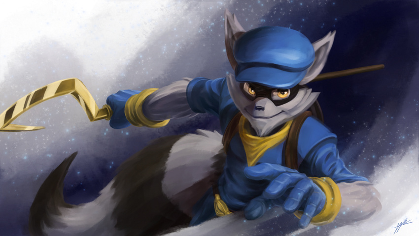 anthro clothing hi_res male mammal phoax procyonid raccoon sly_cooper sly_cooper_(series) video_games