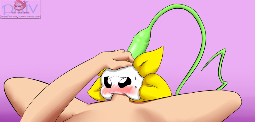 first_person_view flower flowey_the_flower forced human male male_pov mammal not_furry oral penis plant shmazman undertale video_games young