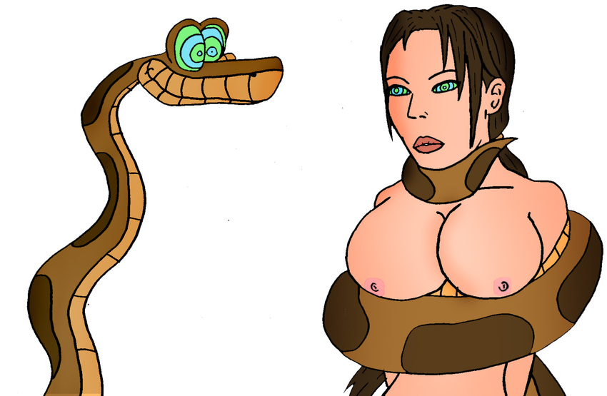 crossover disney jungle_book kaa lara_croft tomb_raider