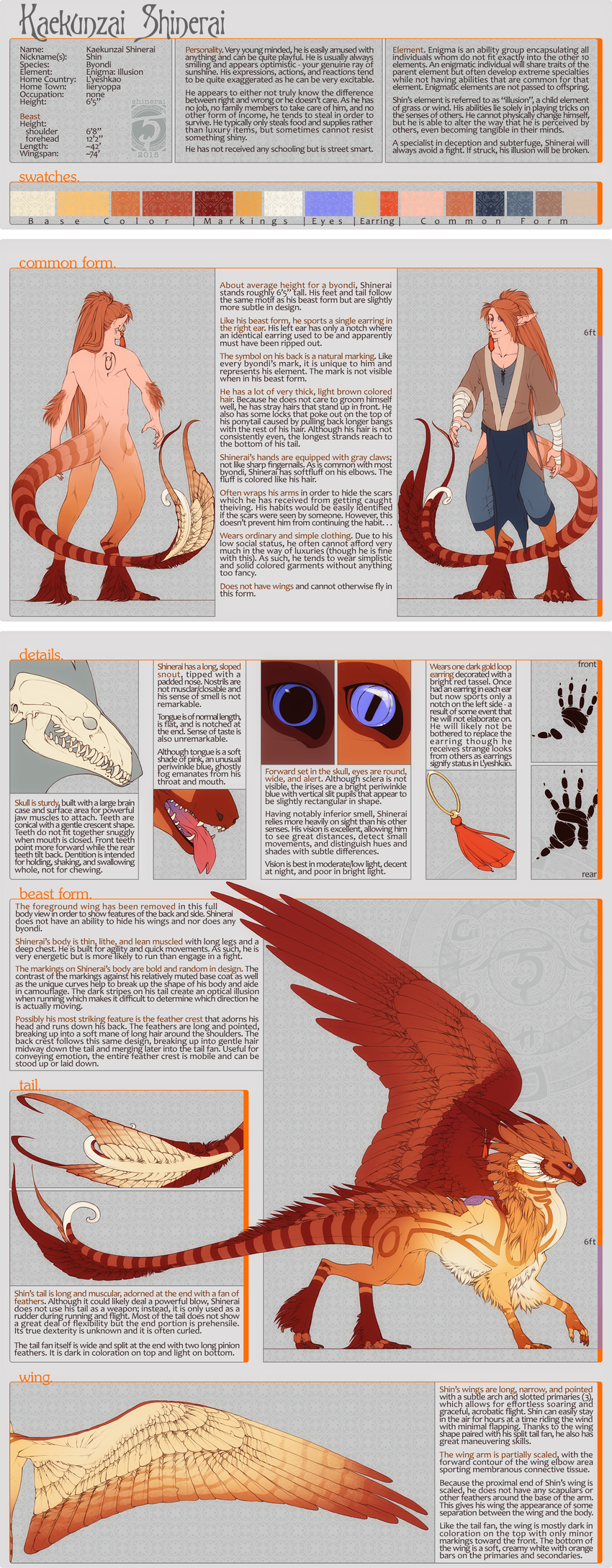 byondi claws digital_media_(artwork) dragon english_text feathered_wings feathers male model_sheet shinerai solo text were wings