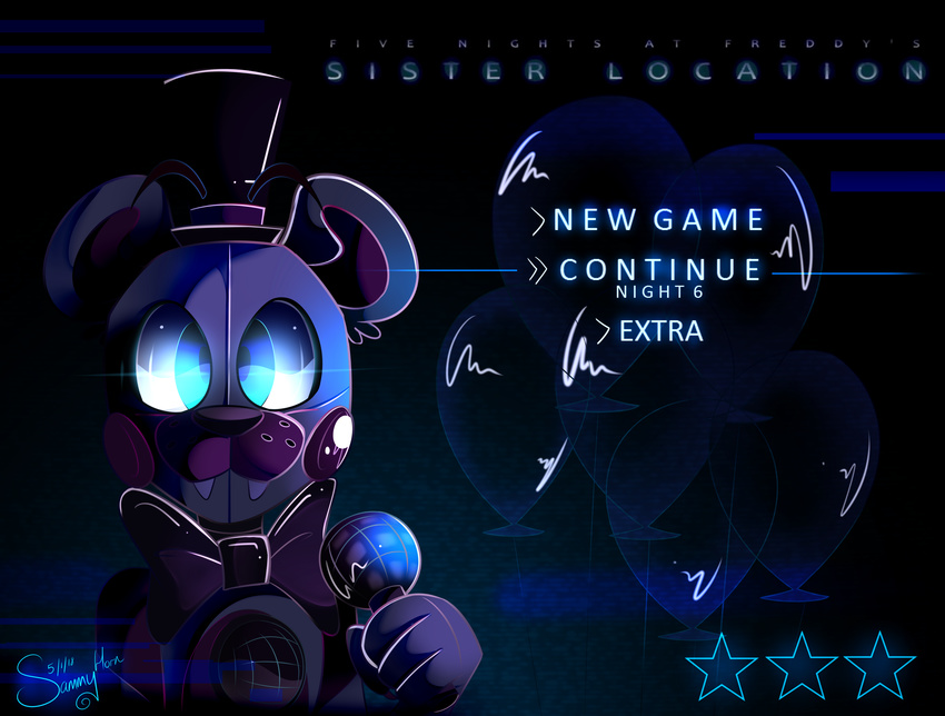 2018 absurd_res animatronic anthro bear bow_tie digital_media_(artwork) five_nights_at_freddy's funtime_freddy_(fnafsl) hat hi_res machine male mammal robot sideshow-spottus sister_location top_hat video_games