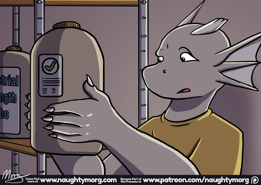 2018 anthro clothing comic dragon english_text inside male naughtymorg patreon signature text