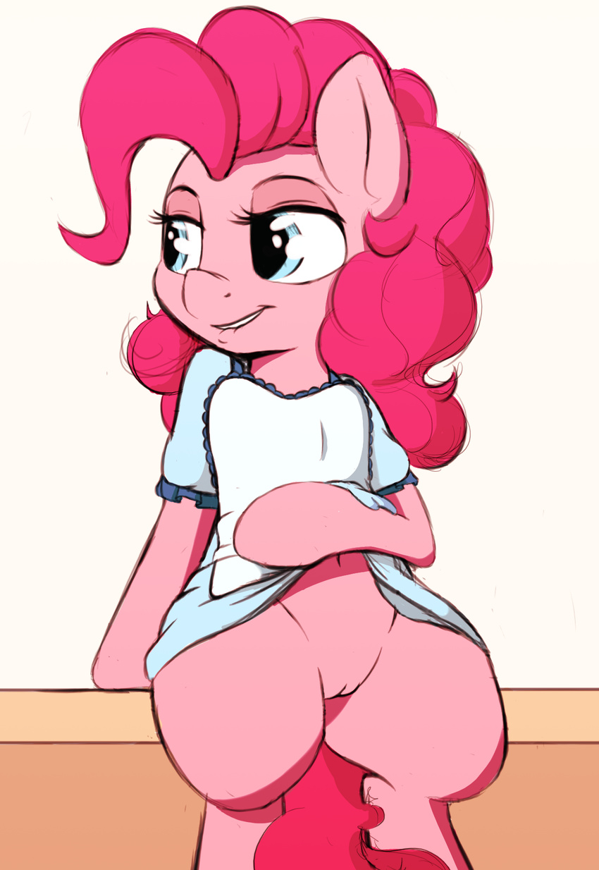 2018 clothing earth_pony equine female friendship_is_magic hair hi_res horse long_hair mammal my_little_pony pinkie_pie_(mlp) pony pussy solo spectre_z