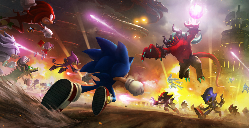 amy_rose chameleon chaos crocodile crocodilian echidna espio_the_chameleon hedgehog knuckles_the_echidna lizard machine mammal metal_sonic monotreme official_art reptile robot scalie shadow_the_hedgehog silver_the_hedgehog sonic_(series) sonic_forces sonic_the_hedgehog vector_the_crocodile zavok zeti