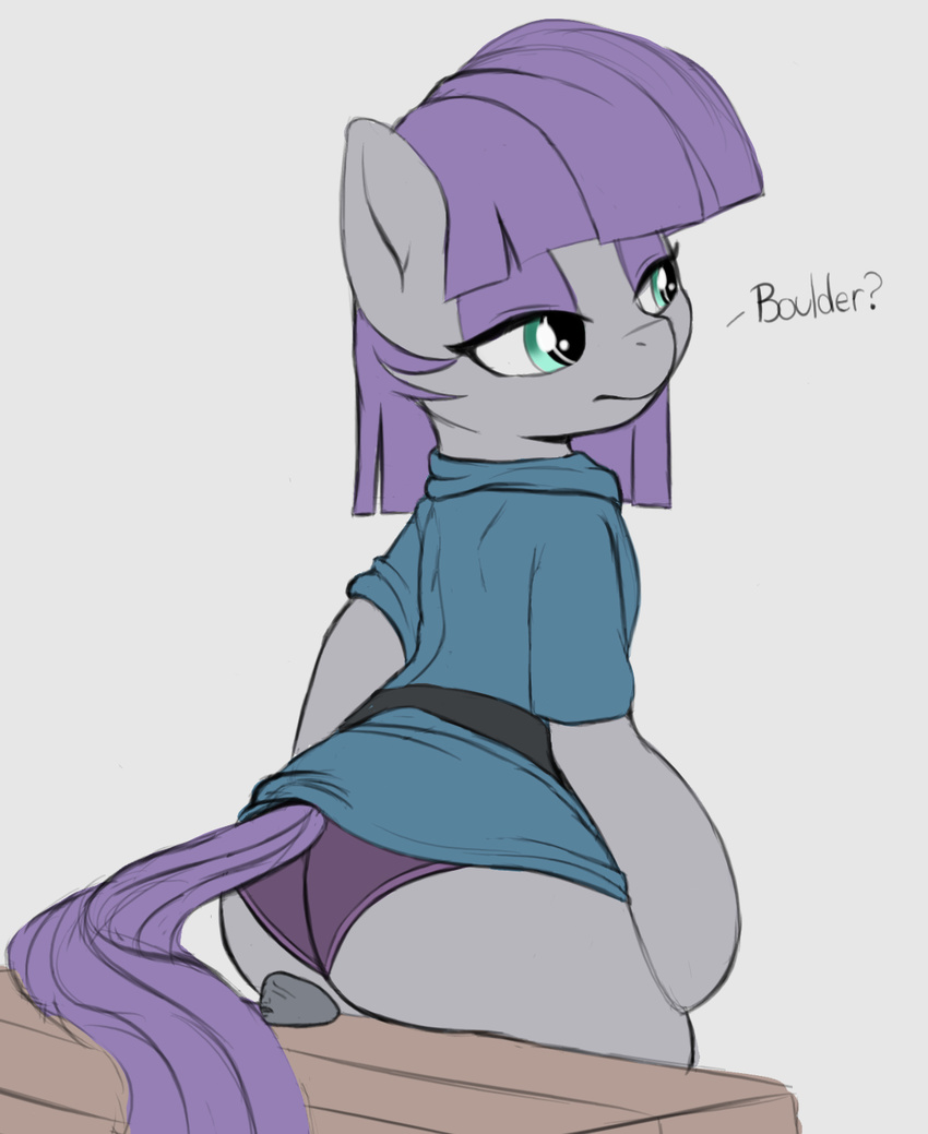 2018 boulder_(mlp) butt clothing dialogue earth_pony english_text equine female friendship_is_magic hair hi_res horse long_hair mammal maud_pie_(mlp) my_little_pony panties pony spectre_z text underwear yaranaika