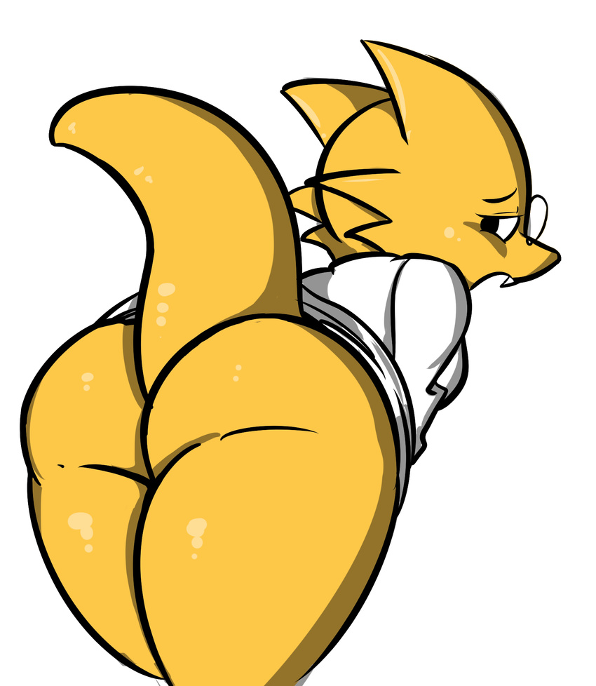 alpha_channel alphys anthro big_butt butt butt_focus eyewear female glasses hi_res presenting rear_view reptile scalie simple_background solo thick_thighs transparent_background undertale video_games vono