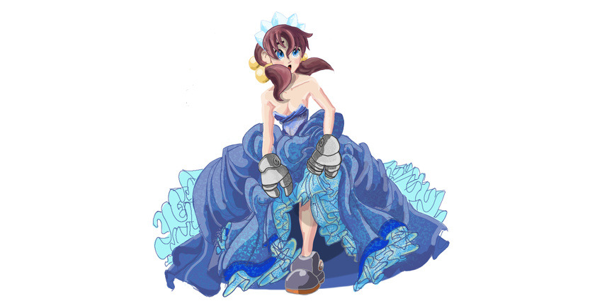 absurdres arcana_heart arcana_heart_3 artist_request breasts cleavage colorized drawfag dress fiona_mayfield highres