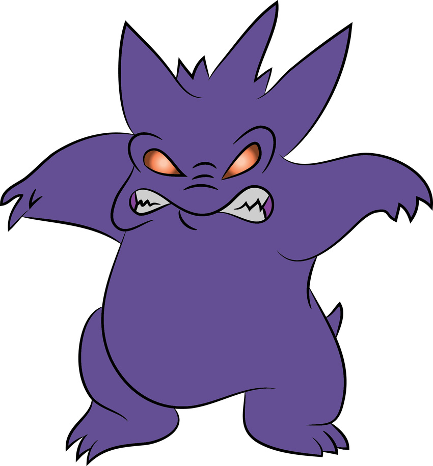 2017 3_fingers 3_toes alien alpha_channel angry clenched_teeth digital_drawing_(artwork) digital_media_(artwork) disney experiment_(species) gengar ghost hi_res hybrid lilo_and_stitch nintendo orange_eyes pok&eacute;mon pok&eacute;mon_(species) purple_body simple_background solo spirit spooky_(lilo_and_stitch) standing teeth toes tombola1993 transparent_background video_games