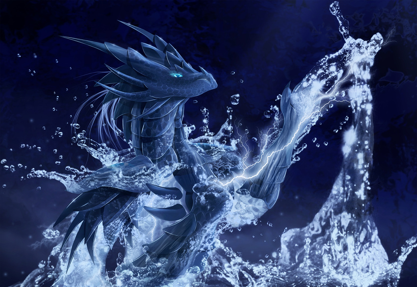 2017 blue_theme digital_media_(artwork) dragon feral horn solo telleryspyro water