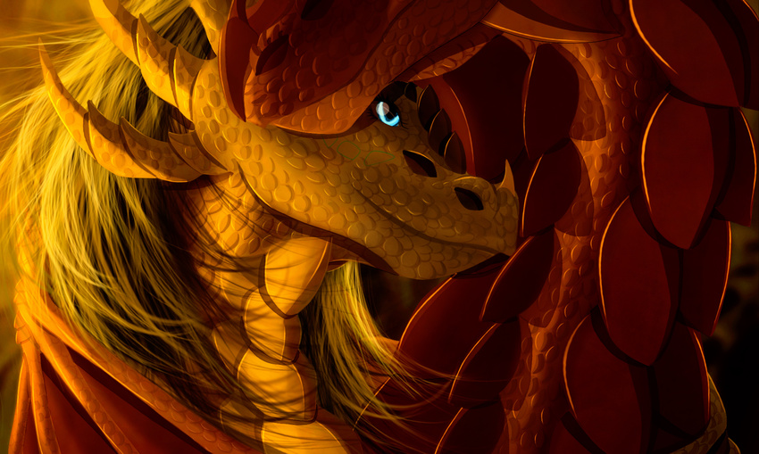 blue_eyes digital_media_(artwork) dragon duo feral horn red_scales scales telleryspyro