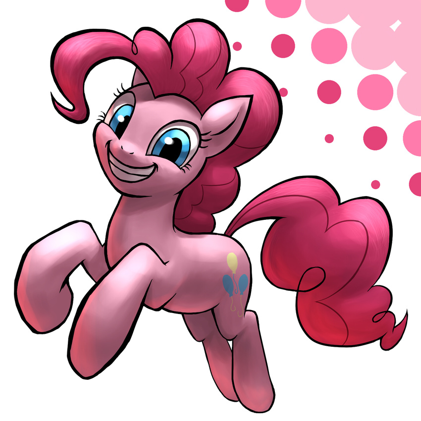 2014 blue_eyes cute cutie_mark dotted_background earth_pony equine eyelashes female feral friendship_is_magic full-length_portrait grin hair hi_res horse jumping looking_at_viewer mammal murskme my_little_pony nude pattern_background pink_hair pinkie_pie_(mlp) pony portrait simple_background smile solo teeth white_background