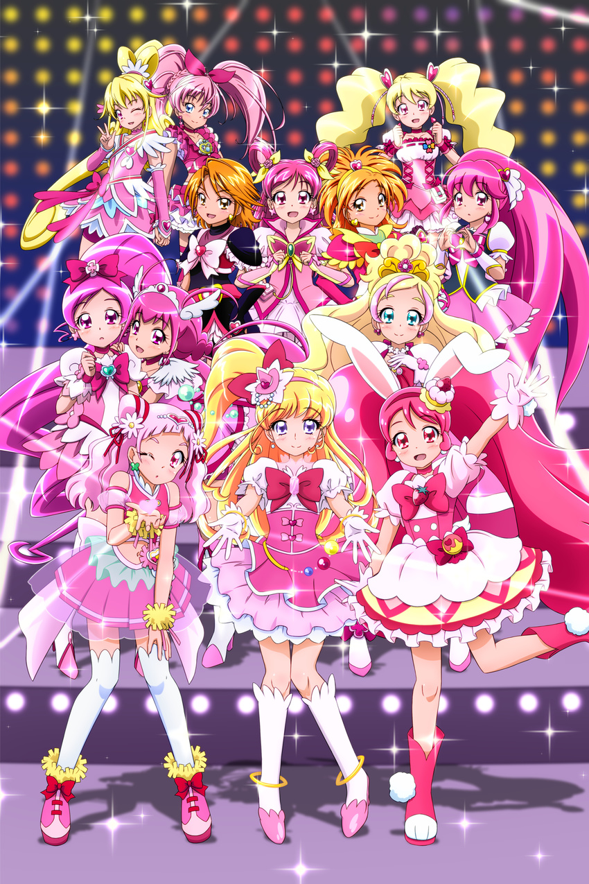 aida_mana aino_megumi asahina_mirai dokidoki!_precure fresh_pretty_cure! futari_wa_pretty_cure futari_wa_pretty_cure_splash_star go!_princess_pretty_cure hanasaki_tsubomi happiness_charge_precure! haruno_haruka heartcatch_pretty_cure! hoshizora_miyuki huggto!_precure hyuuga_saki kirakira_precure_a_la_mode kiyu_(pixiv35948) mahou_girls_precure! misumi_nagisa momozono_love nono_hana pretty_cure smile_precure! suite_pretty_cure thighhighs usami_ichika yes!_precure_5 yumehara_nozomi