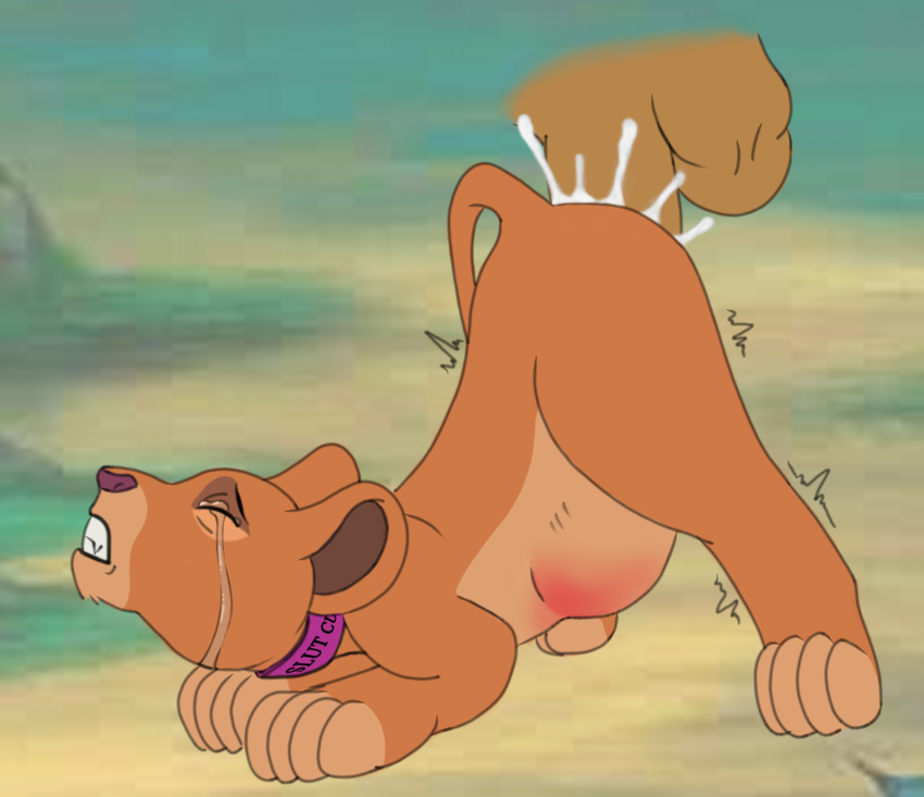 abdominal_bulge collar crying cum disney feline female feral human lion male male/female mammal nala tears the_lion_king theoryofstrings young