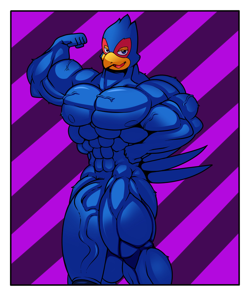 avian bird dreamcastzx1 falco_lombardi falcon male massive_cock muscular nintendo star_fox video_games