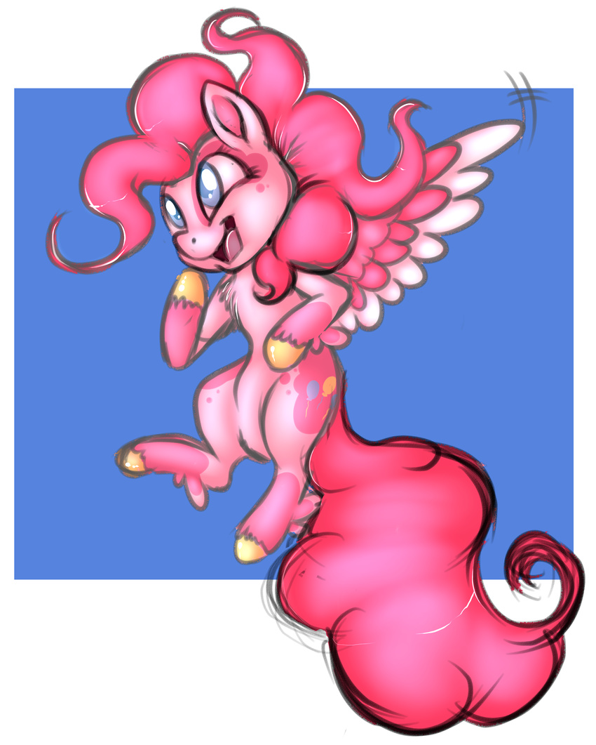 2018 absurd_res cutie_mark equine female feral friendship_is_magic hair hi_res mammal my_little_pony pegasus pinkie_pie_(mlp) solo toodledipsy wings