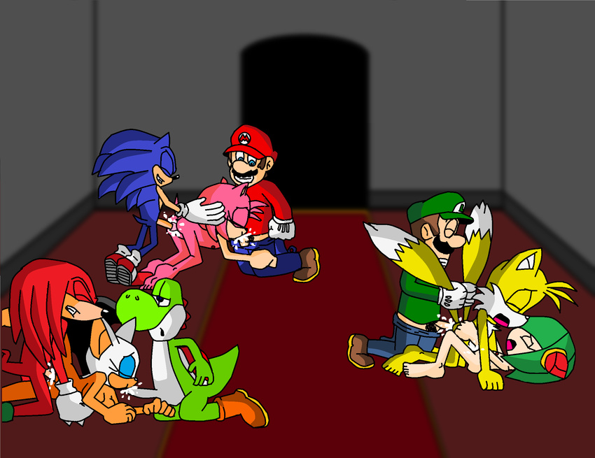 2_humans 3_females 6_boys 6_males amy_rose anal ass barefoot bat blue_eyes breasts canine dinosaur echidna feet female forced fox group group_sex hedgehog human interspecies knuckles_the_echidna luigi male male/female mammal mario mario_bros miles_prower mobian_(species) monotreme multiple_humans nintendo nipples nude oral orgy oruma_(artist) penetrating penis plumber pussy rape rivals rouge_the_bat seedrian sex sonic_(series) sonic_the_hedgehog tails_(disambiguation) video_games yoshi