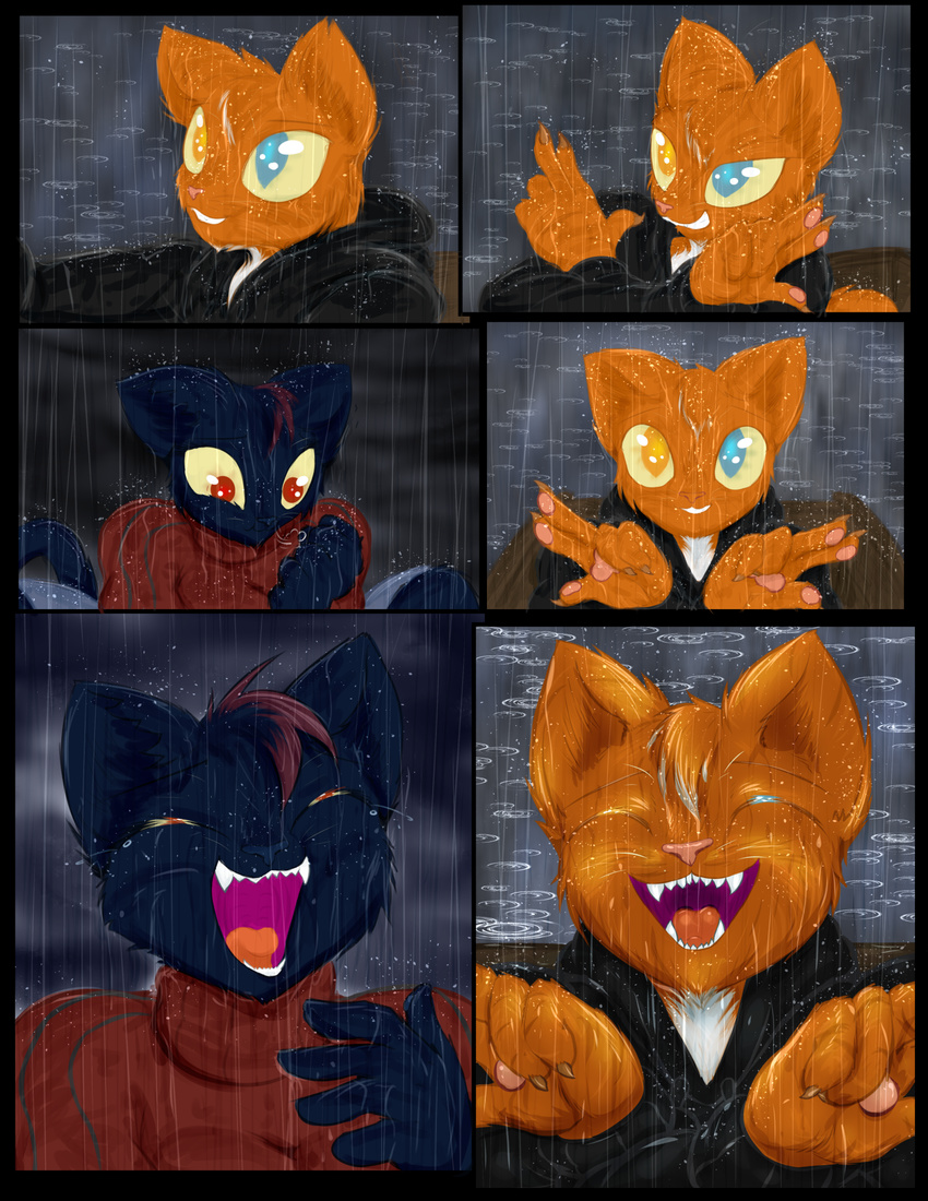 boat casey_(nitw) clothing comic flooding frist44 heterochromia hoodie mae_(nitw) night_in_the_woods raining vehicle