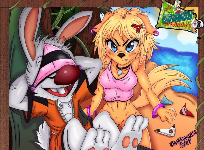 angry brandy_and_mr._whiskers brandy_harrington clothing darkfang100 disney female lagomorph male mammal mr_whiskers rabbit smile