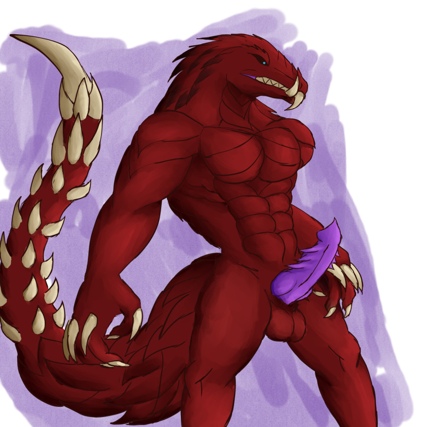 anthro balls canine capcom claws daikuhiroshiama knot male mammal monster_hunter muscular odogaron penis video_games